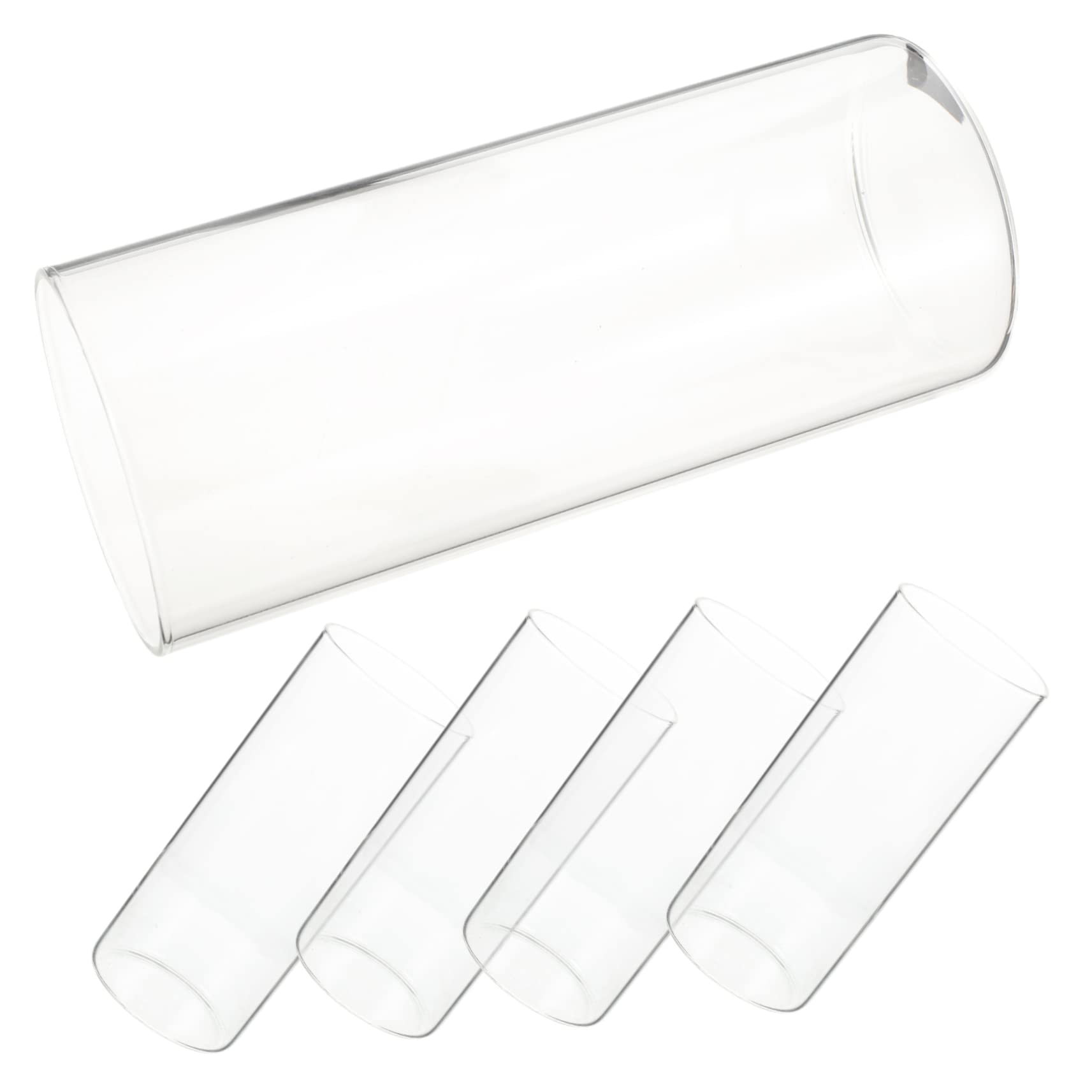Relaxdays Vasetti Portacandele, Set da 12 Lanterne Vetro con Manico in Metallo Porta Candeline, 10 x 8,5 cm, Trasparente