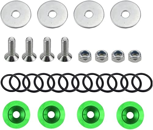 Liberación rápida de parachoques, cierres de parachoques delantero y trasero, pestañas de liberación rápida con juntas tóricas y tornillos, kits de