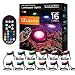 Enbrighten 41017 Seasons LED Landscape Lights (110ft.), Selectable White & Color Changing, 12 Lifetime Pucks, Wireless Remote, Outdoor, Commercial Grade, Weatherproof, Spotlight, Garden, Path Light