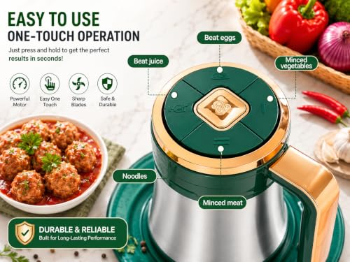 Image of Electric Chopper for Kitchen 2L Electric Meat Grinder with Handle, Stainless Steel Portable Machine, 4 Sharp Blades, 4 Speed Modes, 800W Heavy Food Chopper for Meat, Vegetables Mixer Grinder Blender