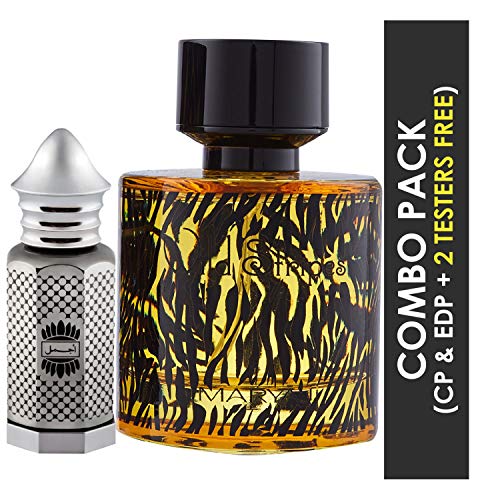 Ajmal Asher Concentrated Perfume Oil Oriental Alcohol-free Attar 12ml for Unisex and Maryaj Wild Stripes Eau De Parfum Aromatic Oriental Perfume 100ml for Men + 2 Parfum Testers... - Image 2