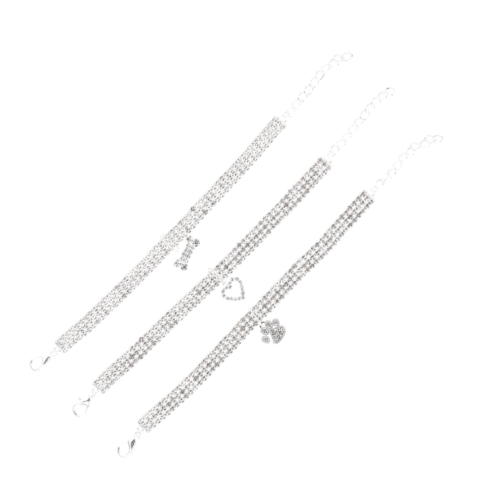 Didiseaon 9pezzi Collane Decorative Per Cani e Gatti Rhinestone Da Collari Regolabili e Resistenti Per Animali Domestici Accessori Eleganti e Confortevoli Per Fido e Micio