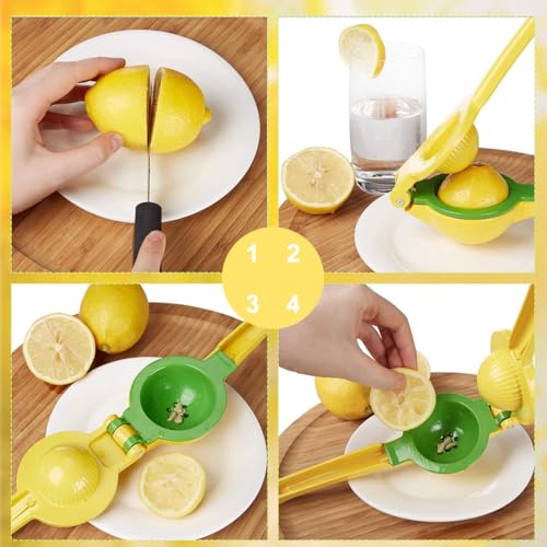 Presse Agrumes Manuel, Presse-citron pour obtenir chaque dernière goutte, Presse Agrume Manuel Résistant, Presse-agrumes manuel à extraction maximale facile à utiliser, pour Cuisine, Bar, Restaurant – Image 5