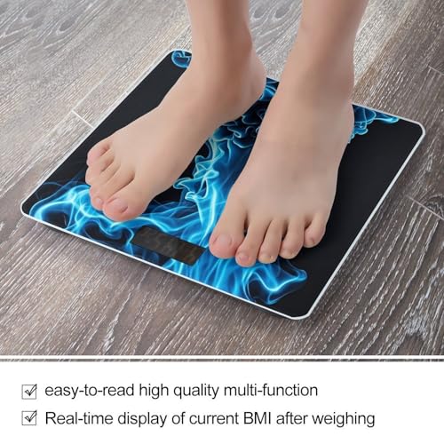 Báscula digital Blue Flame para baño con vidrio templado miniatura 5