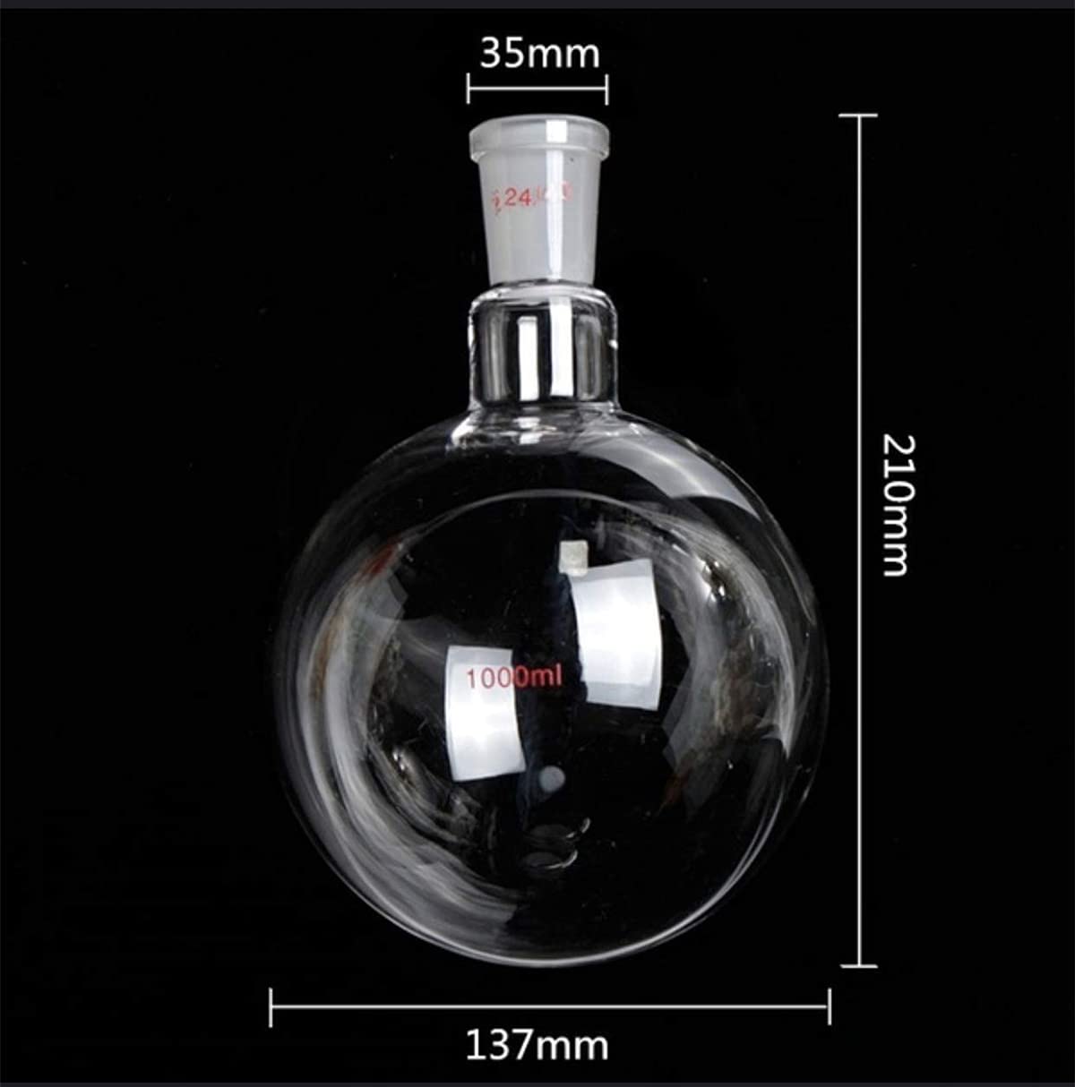 Appareil de distillation en verre 13 pièces, équipement de distillation sous vide de 1000 ml, kit de verrerie de laboratoire de chimie
