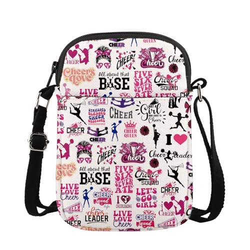 MAOFAED Cheerleader Gift, Cheerleading Crossbody Bag, Cheer Gift, Cheer Team Gift, Cheer Season Gift, Senior Cheerleader Gift