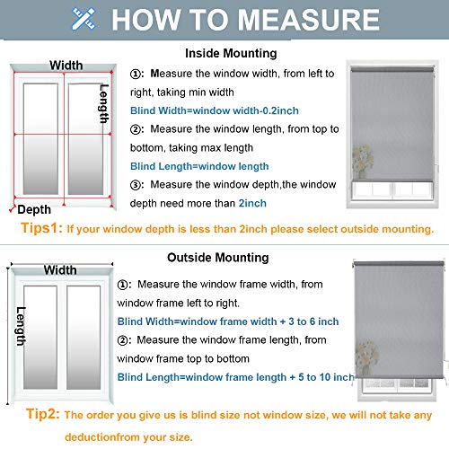 SUAKY Exterior Roller Shades Cordless Blinds, Mesh White Custom Outdoor Waterproof Window Blinds Light Filtering Shades for Porch, Gazebo, Patio, Back Yard, Deck, Balcony, Pergolas