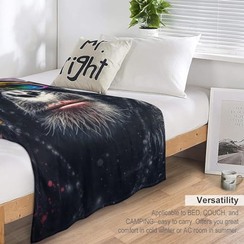 Couverture en flanelle gorille douce et chaude toutes saisons