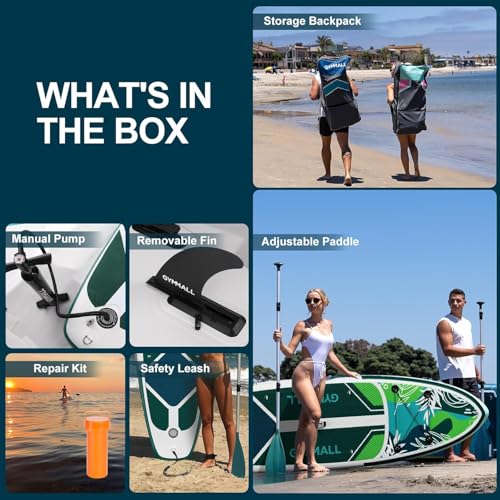 Image of Paddle Board, Inflatable Stand Up SUP Paddle Boards for Adults & Youths of All Skill Levels, Wide & Non-Slip Deck Design Blow Up Paddleboards with Premium Accessories & Storage Bag