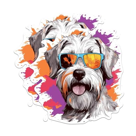(2 Pack) Sealyham Terrier Dog Stickers - Sealyham Terrier with Sunglasses - Choose FromOver 100 Dog Breeds - 5 Inches On Longest Side - Premium Vinyl - Made in USA - BMCS0395