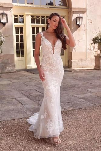 Women's Long Boho Wedding Dresses for Bride 2025 Lace Beach Wedding Gowns for Women Bohemian Bridal Dress2