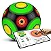 Millenti Soccer Balls Size 5 - Knuckle-It-Pro Black Soccer Ball with High-Visibility, Easy-to-Track Designs, SB0105BK, black green yellow red