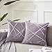 GIGIZAZA Decorative Throw Pillow Covers 16 x 16,Voilet Purple Sofa Thick Cushion Pillow Covers,Square Luxury Pillows 2 Set