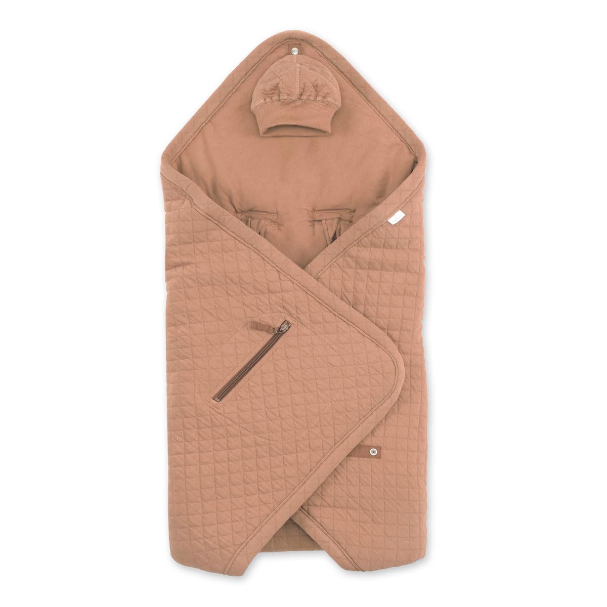 BEMINI - BISIDE Nid d'ange 0-12m - Modèle Universel 3 & 5 Points - Pady Quilted + Jersey - (Beige)