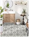 MORCART Peel and Stick Floor Tile - 20 PCS, 12" x 12" Vinyl Flooring - Waterproof Self-Adhesive Tile Sticker for Wall Backsplashes, Bathroom, Kitchen - Gray Retro Design Look