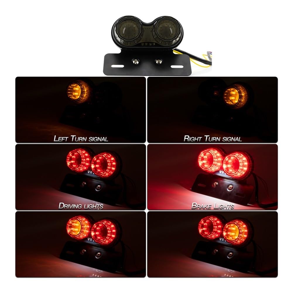 Fanale Posteriore Accessori Moto Universali Lampada Di Segnalazione Freno 12V Fanale Posteriore Luce Targa Indicatori Di Direzione
