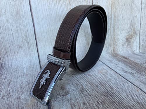 Genuine Brown Crocodile Alligator Leather Belt Mens Witdh 3.8cm, Handmade Leather Belt Men, Customize Belt for men4