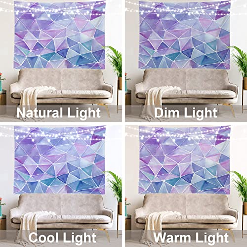 Shrahala Abstract Tapestry, Strokes Watercolor Blue Green White Striped Abstract Colorful Wall Hanging Large Tapestry Psychedelic Tapestry Decorations Bedroom Living Room(59.1 X 82.7 Inches, Violet) #TOP5