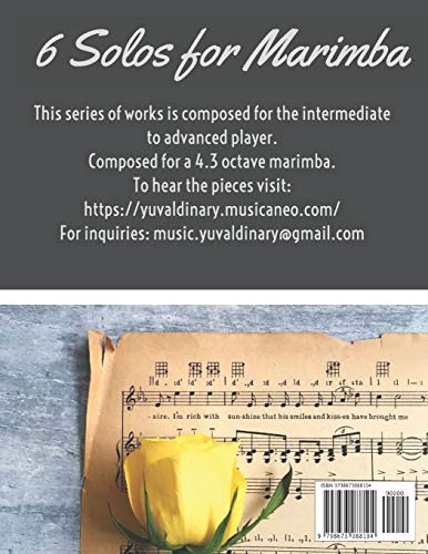 6 Solos for Marimba: Playable on a 4.3 octave marimba by the intermediate soloist. - Image 2