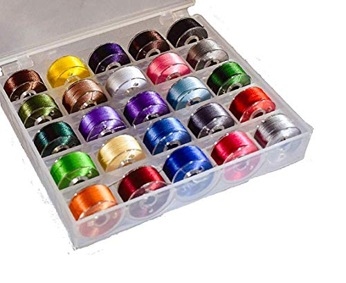 Kit 25 Hilos Bordado Máquina Multicolor Bobinas miniatura 1