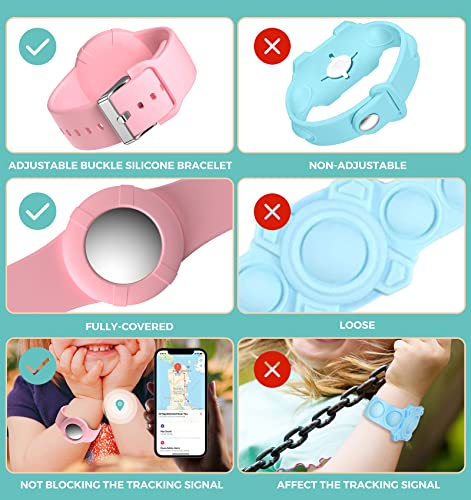 Image of Waterproof AirTag Bracelets for Kids, Hidden Silicone Wristbands, 2 Pack | Compatible with AirTag (1st & 2nd Gen), Lightweight Tracker Holder, Secure Fit, AirTag Not Included
