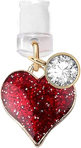 ELISE & FONDA CP139 Puerto de carga USB Anti Polvo Plug Little Heart Love Colgante Colgante Teléfono Charm para iPhone 11XS MAXXRX8 Plus76S7SE iPad