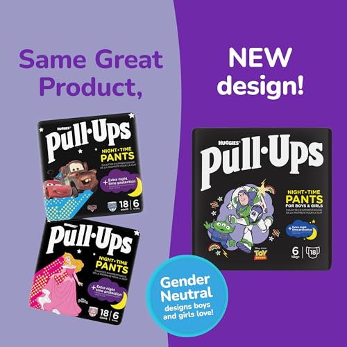 Huggies Pull-Ups, Trainers Night Nappy Pants - Size 6 , 15 kg+ Pull Up Nappies (36 Pants) - Extra Night Time Protection - Support for Consistent Potty Training Routines - Image 7
