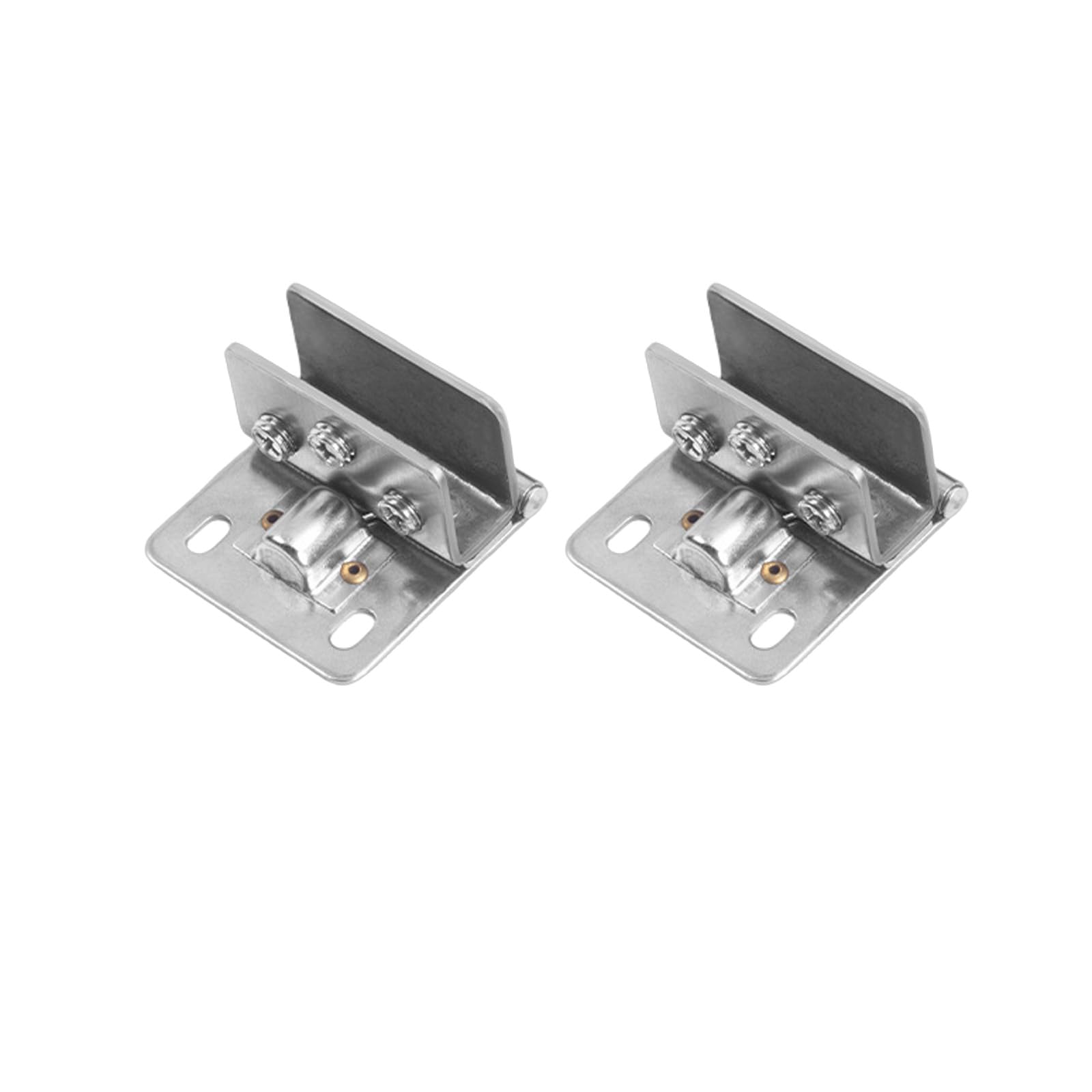 2 Pcs Glass Door Hinges Stainless Steel Single Side Clamp Hinges for Glass Thickness 5-7mm, Small
