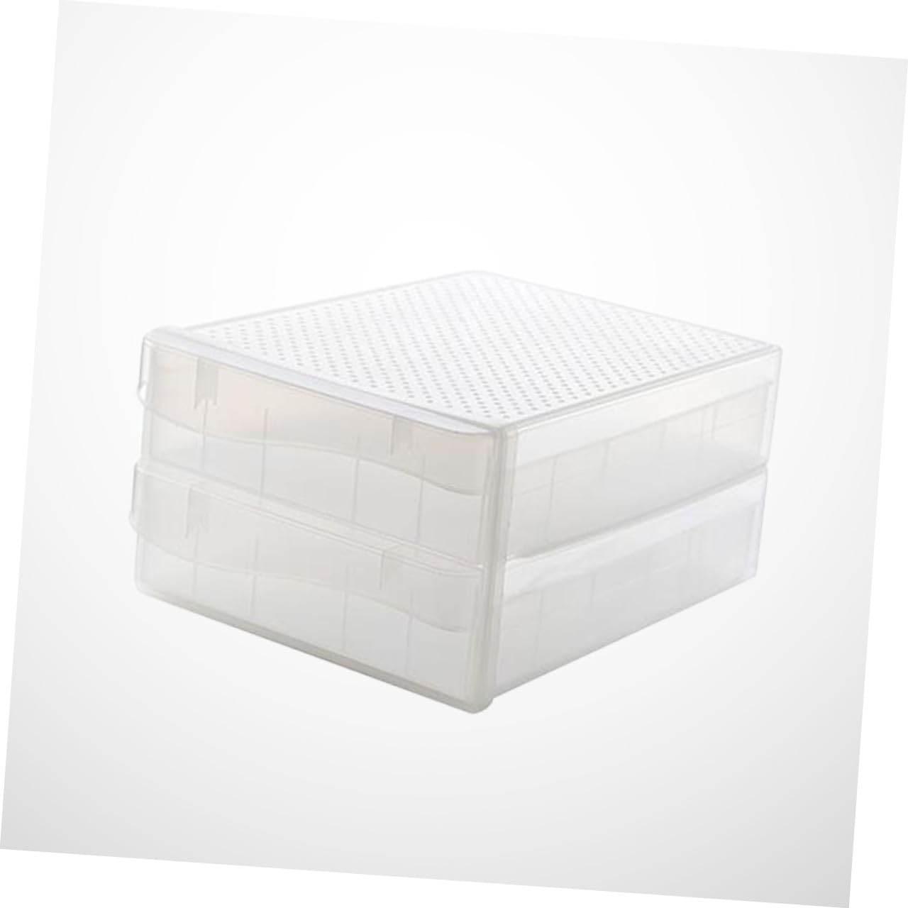 HOMSFOU Doppelschichtige Eieraufbewahrungsbox 60 Fächer Kunststoff Transparent Stapelbar Für Kühlschrank Küche Und Haushalt