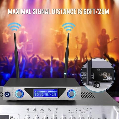 Microphone sans fil ELzEy double micro portable pour lecteur multimédia