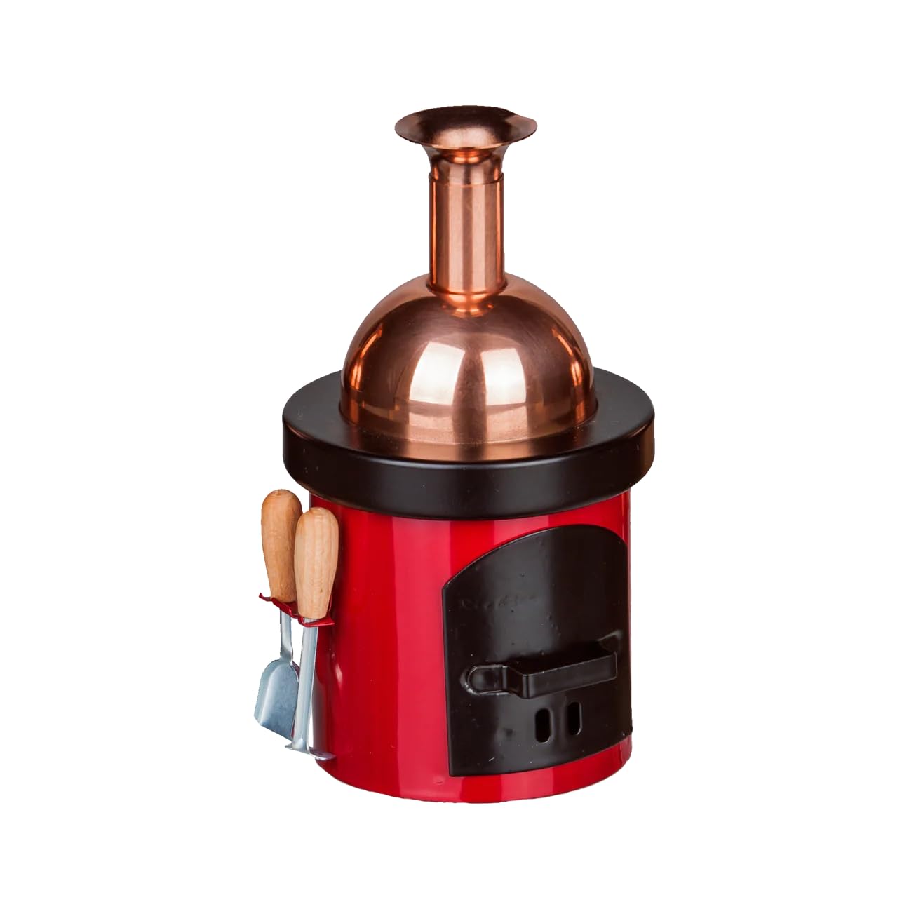 Crottendorfer Smoking oven brew kettle (red) + sample Pine incense cones (Pack of 5)