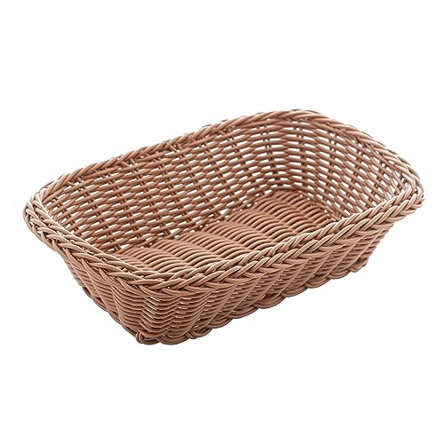 LYOR - Cesta Retangular de Rattan Plástico 24cm x 17cm x 7cm
