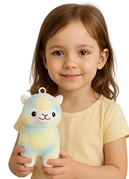 SCOOBA pastal Fabric Small Alpaca Sheep Animal Soft Toy Random Color 20cm Height(Alpaca)