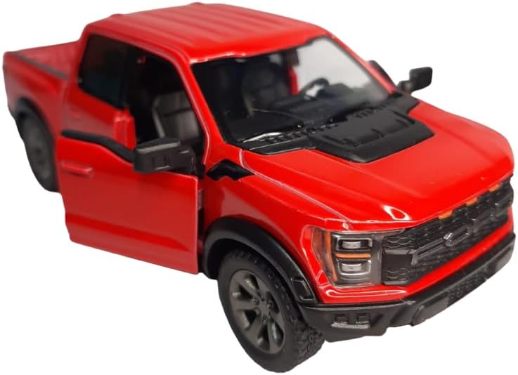 Miniatura Carrinho de Ferro Caminhonete Ford F-150 2022 Coleção (Vermelho)