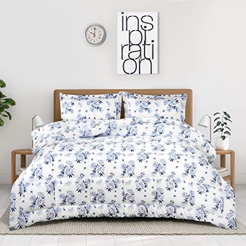 Utopia Bedding Queen Comforter Set (Rose Floral) With 2 Pillow Shams - Bedding Comforter Sets - Down Alternative Comforter - Soft And Comfortable - Machine Washable #TOP7