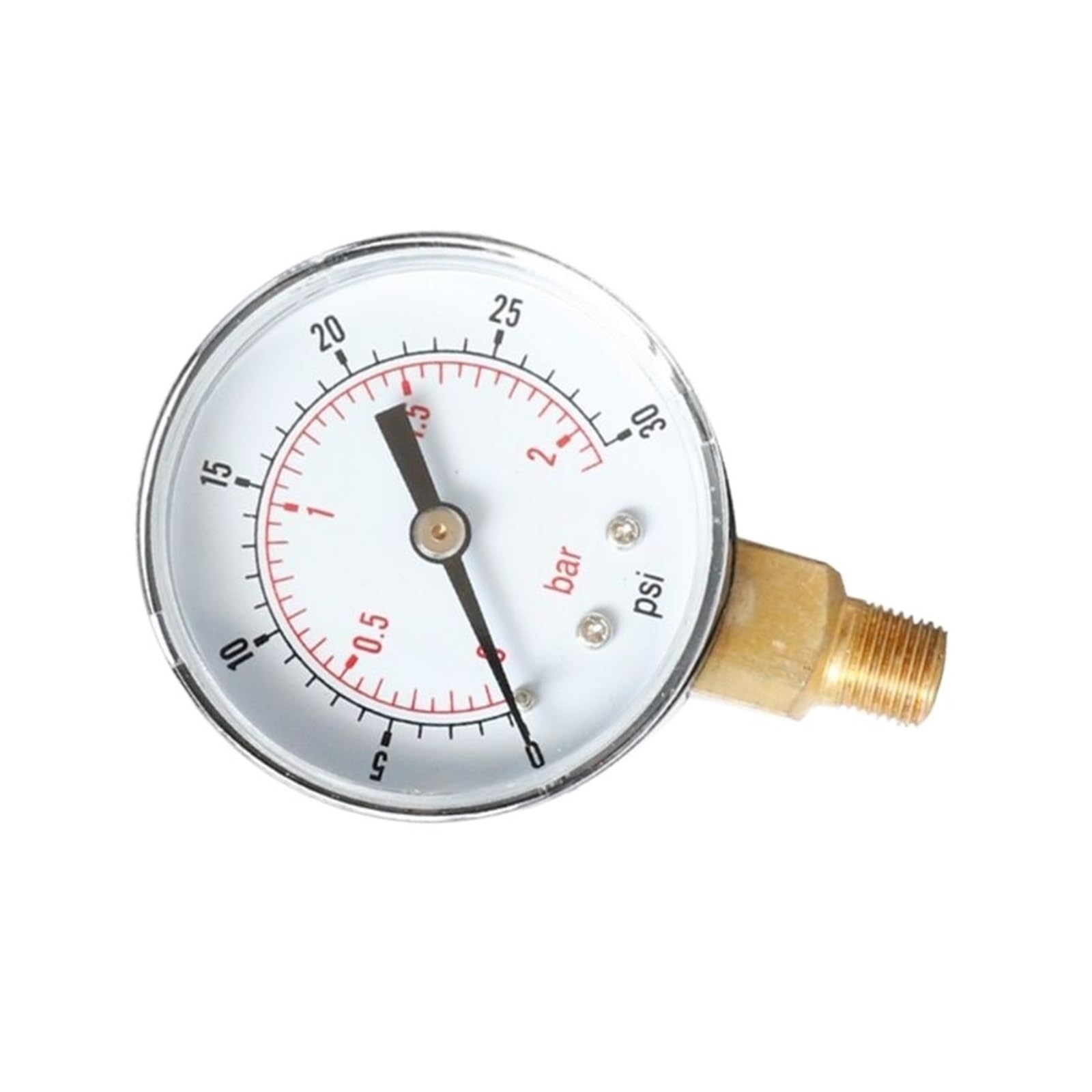 Ciśnieniomierz, Manometr radialny Y50 1/4BSPT 52 mm do powietrza, gazu, wody, paliwa, mediów niekorozyjnych, wielokolorowy, wiele zakresów(0-160psi)