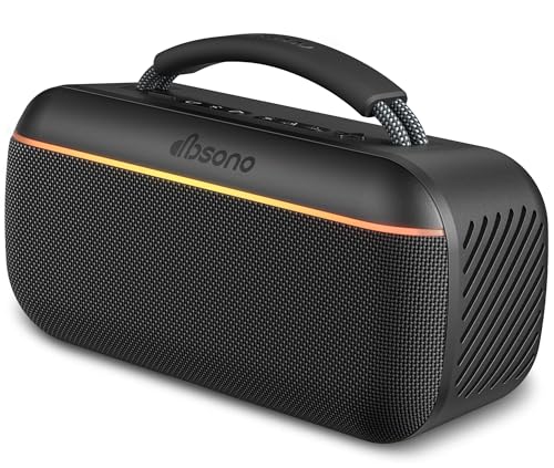 Image of dbsono Portable Bluetooth Speaker Wireless: 100W(Peak) SoundPulse 2.0 with BassBoost, Waterproof Loud Party Speakers, Unlimited Pairing, TWS for Outdoor/Indoor, Beach Vacation Essential, Black