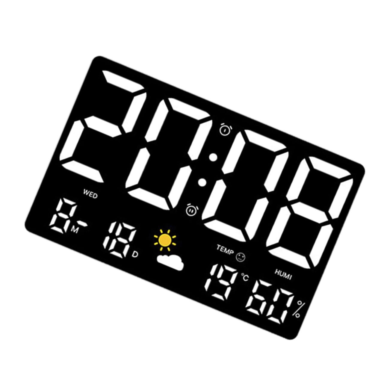 PRETYZOOM Reloj de Pared Digital LED Grande Temperatura y Humedad