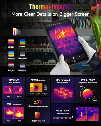 Image of Ulefone Armor Pad 4 Ultra Thermal Imaging 5G Rugged Tablet, 16GB + 256GB /2TB Expansion Android 15, 10.36 inch 2K Corning Display, IP68 /69K, 11800mAh(33W), 10W Dock Charging, 50MP + 32MP, 1100LM LED Lights