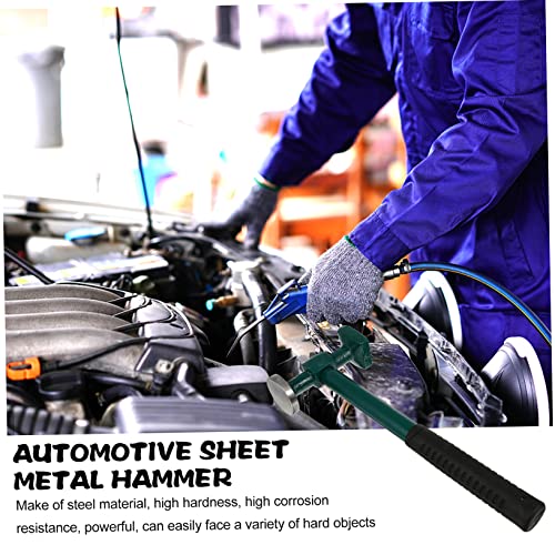 Yarnow Repair Sheet Metal Hammer Auto Repair Dolly Car Body Rubber Metal Hand Percussion Hammer Metal Percussion Hammer Metal Repair Percussion Hammer Steel Green Tool Dolly #TOP7