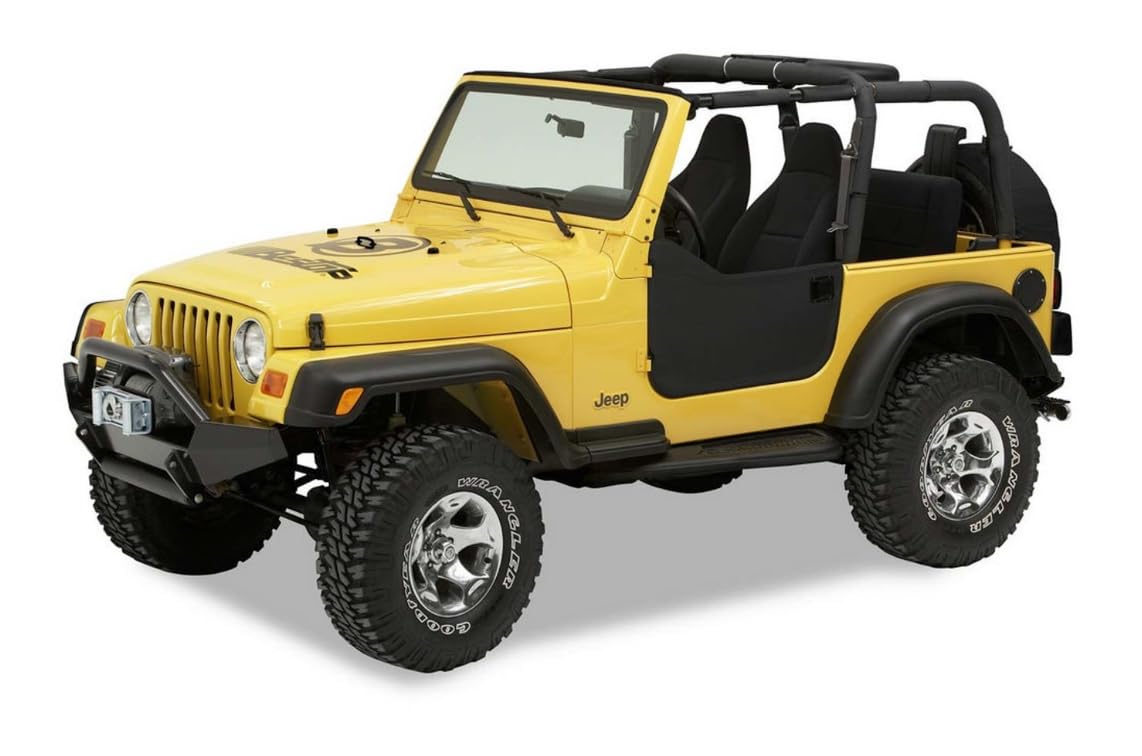 Bestop Lower Fabric Doors - Jeep '97-06 Wrangler TJ (Black Diamond)
