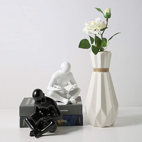 Miniatura 6 de chinese feng shui statue sculpture Nordic Creative Simple Character Statue Abstract Sculpture Ceramic Book Style Sculpture Statue Gift Home Office