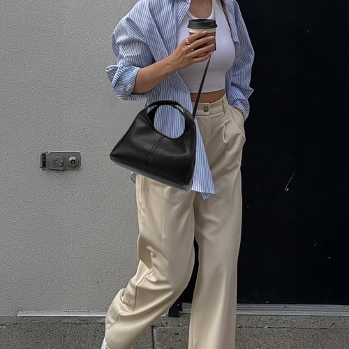 Bolso bandolera de cuero para mujer miniatura 2