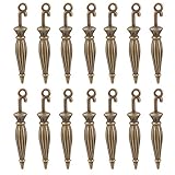 ARTIBETTER 50pcs Vintage Antique Silver Charms Alloy Umbrella Shape Pendant Crafts Jewelry Findings for DIY Jewelry Making Necklace Bracelet (Bronze)