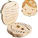 GeekerChip Bebé Dientes Caja(Niña),Caja de Madera para Guardar Dientes para Little Bebé [Versión Español]