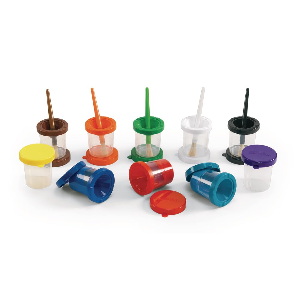 Colorations Air-Tight - Vasos de pintura para niños, para el aula y en el hogar, suministros para artistas jóvenes (10 unidades)