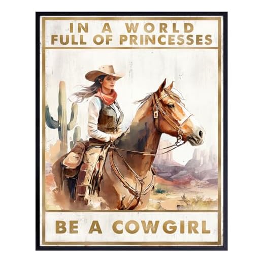 Inspirational Rustic Farmhouse Decor - Western Wall Decor Motivational Quotes, Shabby chic Decor Horse Wall Art - Cowgirl Decorations, Country Wall Decor for Teen Girls - Encouragement Gifts for Women