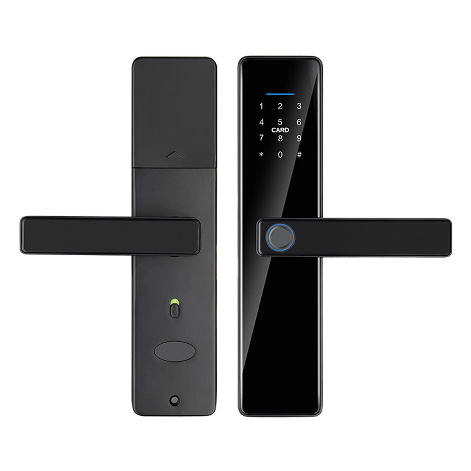 GGEROU Fingerprint Door Lock,Biometric Door Lock Knob with Touch Screen Keypad - 100 Fingerprints/IC Cards/Passcodes/Keys/App Code,Keyless Entry Door Lock for Bedroom Home Hotel Office Apartment