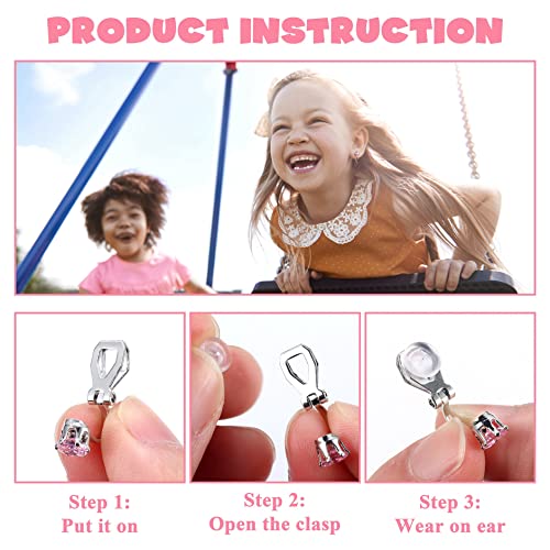 YADOCA 10Pairs Clip on Earrings for Girls Women Cute Butterfly Flower Pearl CZ Heart Star Clip-on Earrings Multicolored Non Pierced Earrings Set4