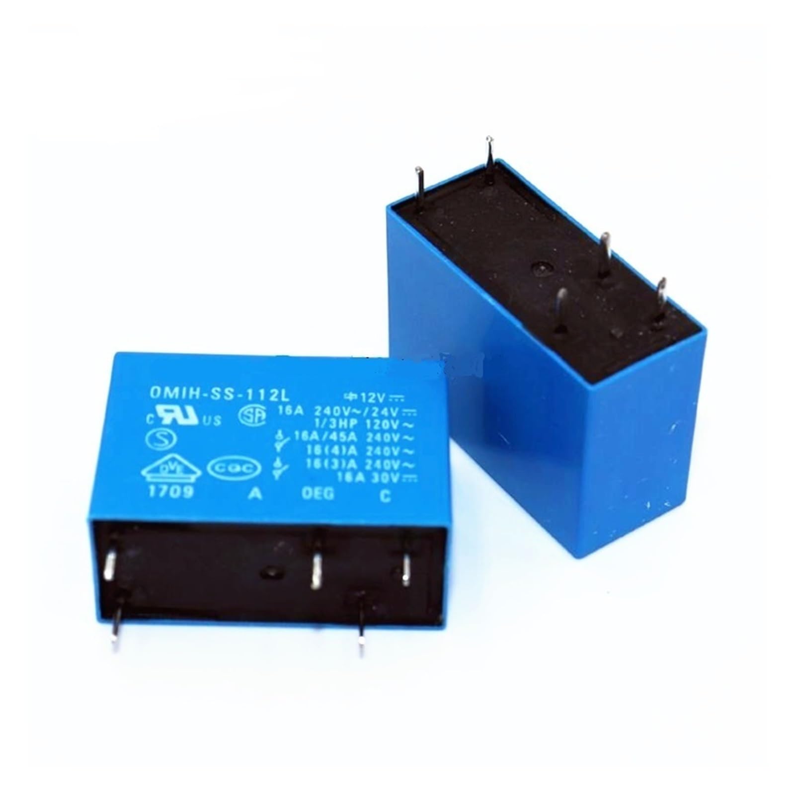Relé de potencia OMIH-SH-112L para reparar electrodomésticos y activar motores de 12V, 2 unidades